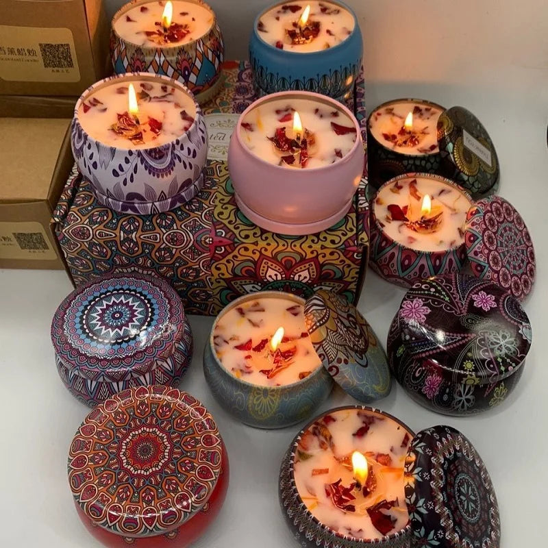 Vintage Botanical Candle Set