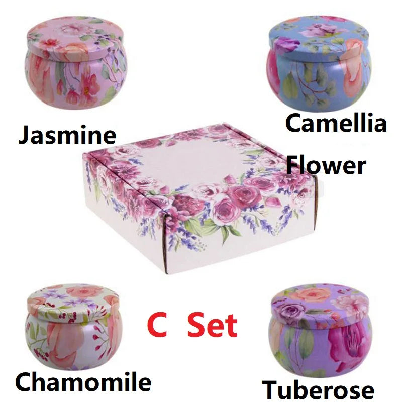 Vintage Botanical Candle Set