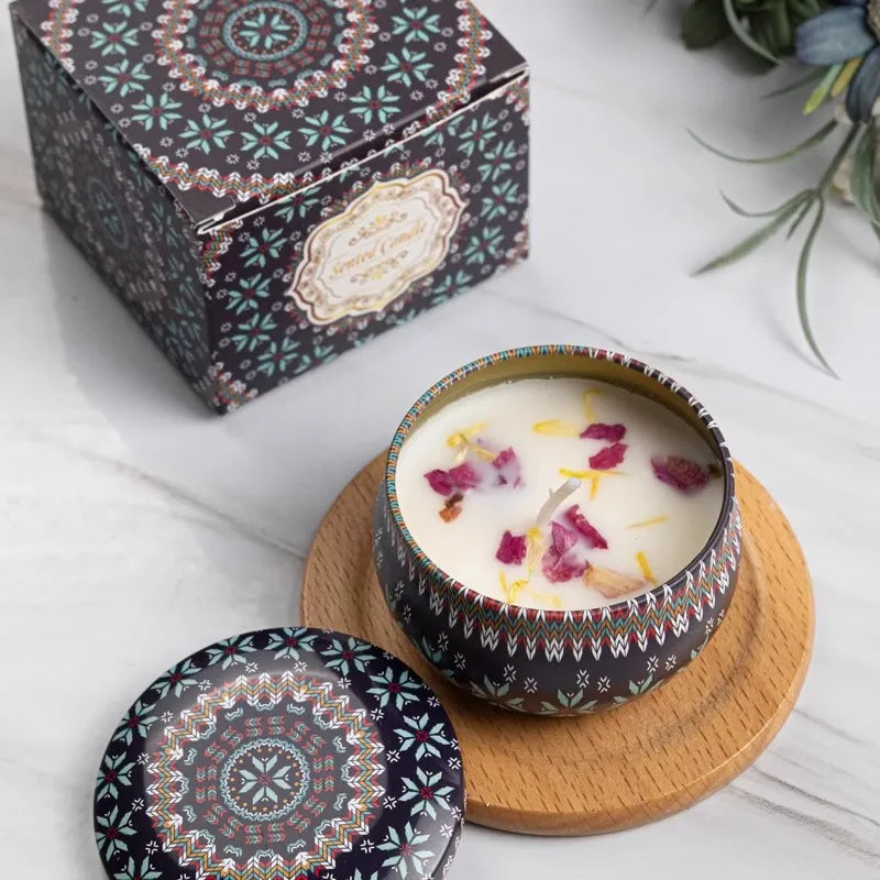 Vintage Botanical Candle Set
